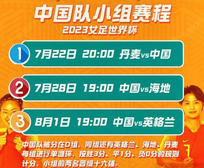 女足世界杯赛程_中国女足世界杯2023赛程时间表一览（官方最新日程）